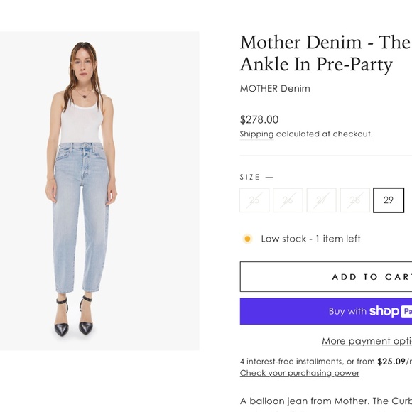 MOTHER Light Blue Jeans - Picture 7 of 12